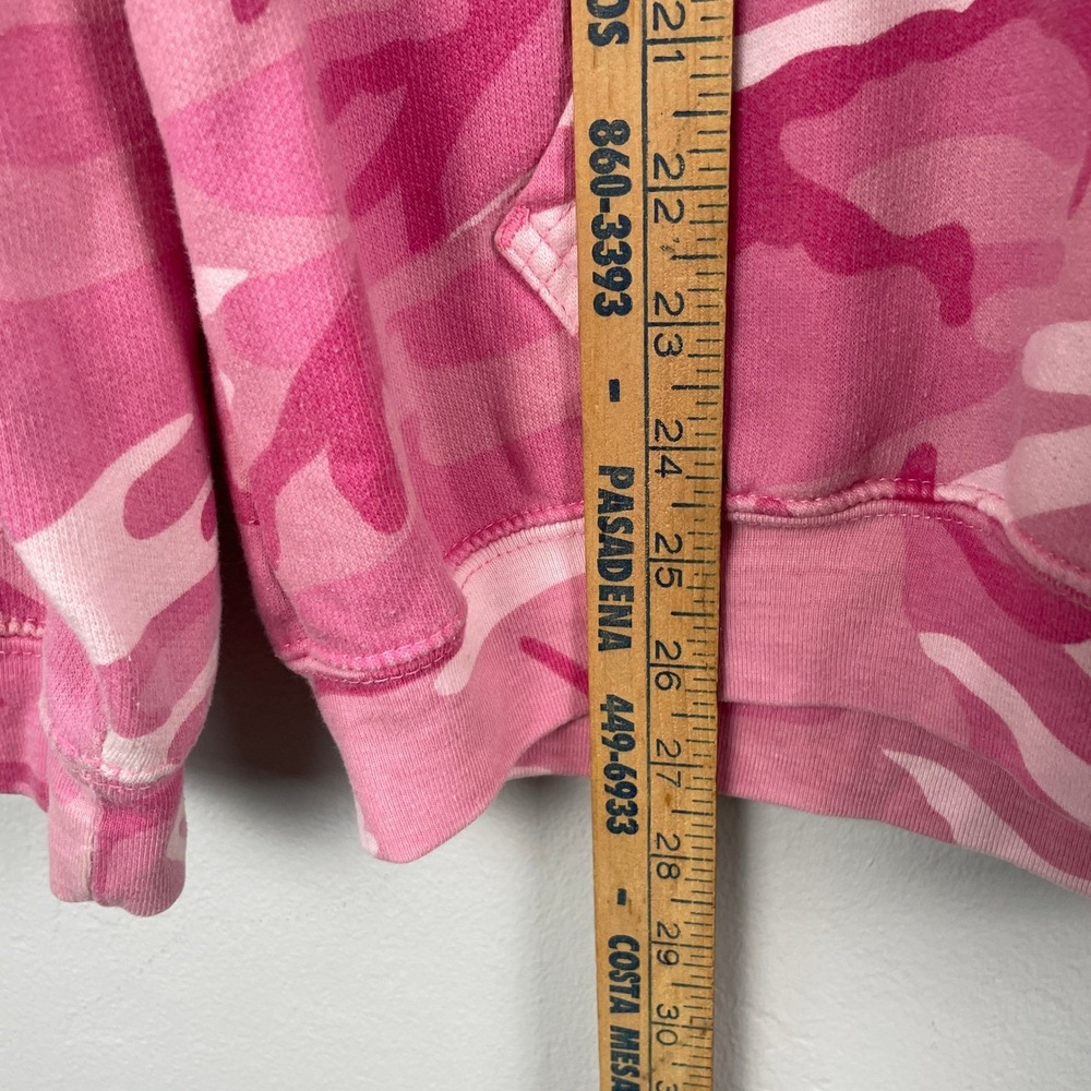 Salty Dawg Saloon Homer Spit Alaska Hoodie Women L Pink Camo Sweater Brewery AK - Picture 12 of 12